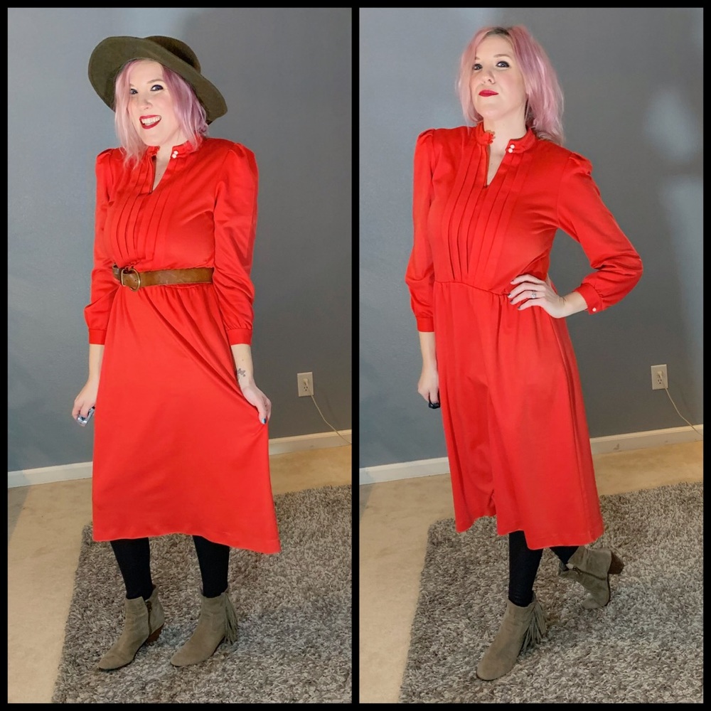 Red Hottttt, VINTAGE dress!!